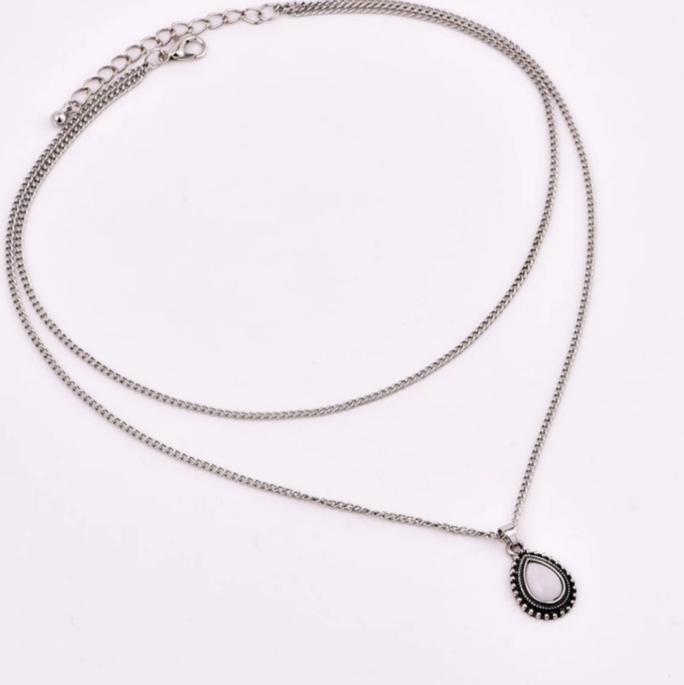 Boho Teardrop Choker Necklace - Picture 2 of 4